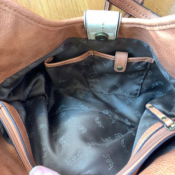 BOC Born Concept Hobo Shoulder Bag Tan pebbled faux leather Purse - Picture 11 of 14